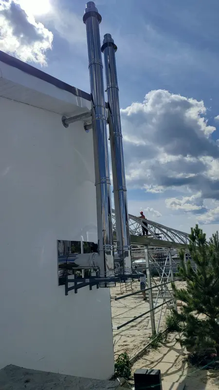 Монтаж газопровода на высоте